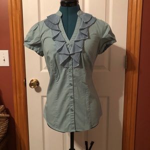 The Limited dusty green button down top M